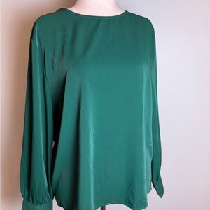 Size XL - Silky Workday Green Women's Top- NEVER WORN